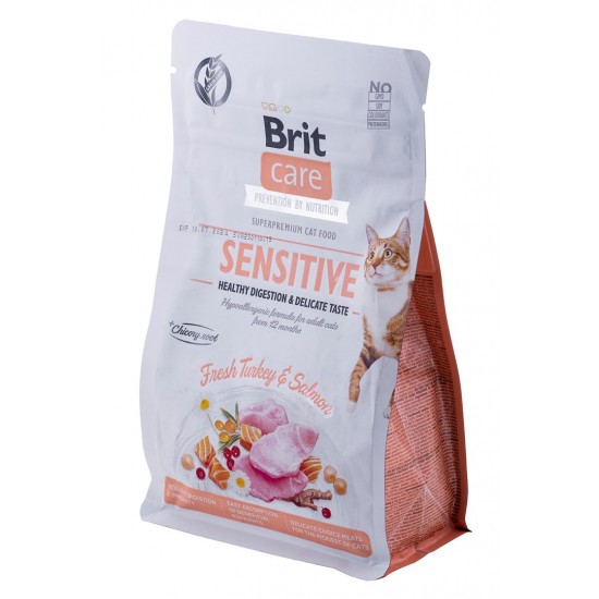 BRIT Care Grain-Free Sensitive Turkey&Salmon - dry cat food - 400 g