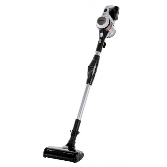 Bosch BBS711W stick vacuum/electric broom Bagless 0.3 L Black, Stainless steel, White