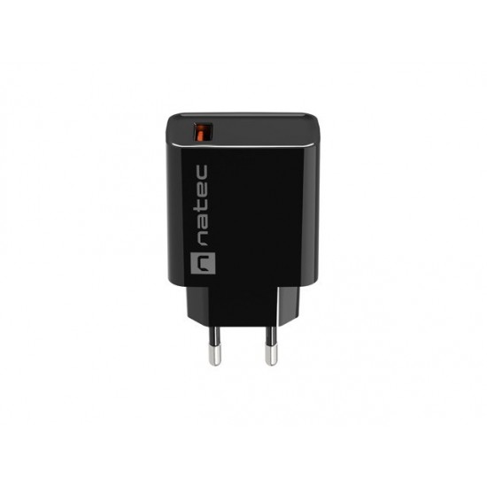 NATEC MAINS CHARGER RIBERA USB-A 18W BLACK