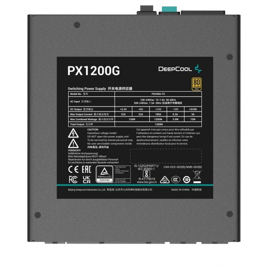 DeepCool PX1200G power supply unit 1200 W 20+4 pin ATX ATX Black