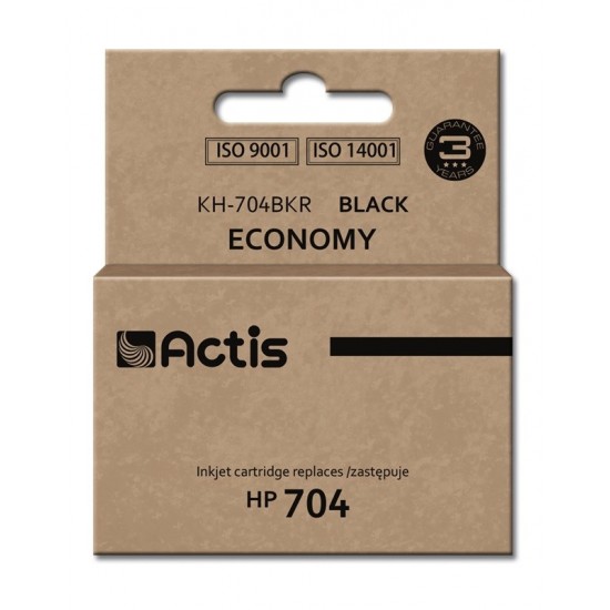 Actis KH-704BKR ink (replacement for HP 704 CN692AE; Standard; 15 ml; black)