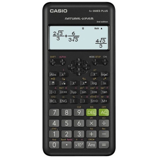 CASIO CALCULATOR SCIENTIFIC FX-350ESPLUS-2 BLACK, 12 DIGIT DISPLAY