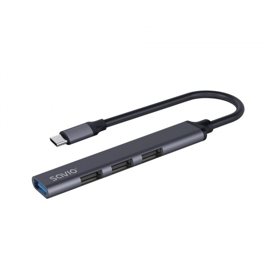 SAVIO AK-71 USB-C hub - 3 x USB-A 2.0, 1 x USB-A 3.0, 4-in-1, 5 Gbps