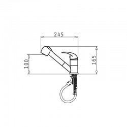 Pyramis Fido Karbon kitchen mixer 090 921 938