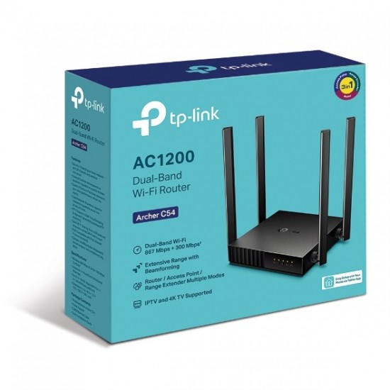 TP-Link Archer C54 wireless router Fast Ethernet Dual-band (2.4 GHz / 5 GHz) Black