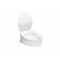 High raising toilet seat with flap