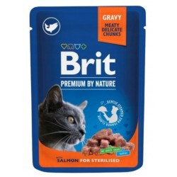 BRIT Premium Cat Salmon Sterilised - wet cat food - 100g