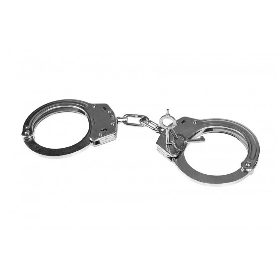 Chain cuffs GUARD 01 steel - chrome, clamp lock, 2 keys (YC-01-SR)