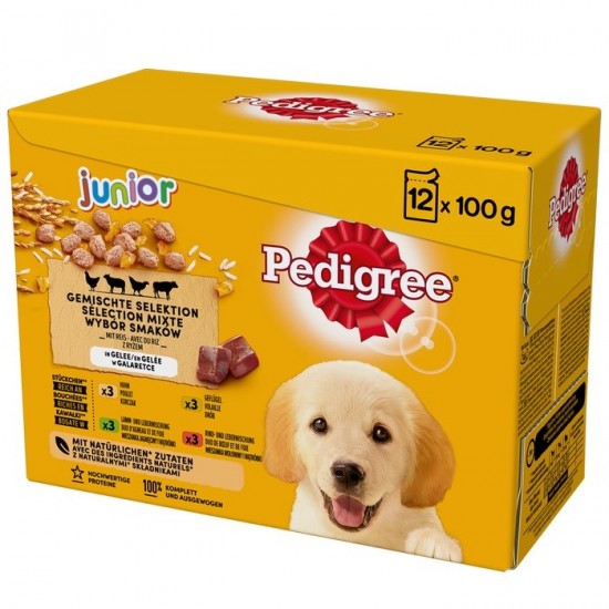 PEDIGREE Junior Selection Mix - Wet dog food - 12x100 g