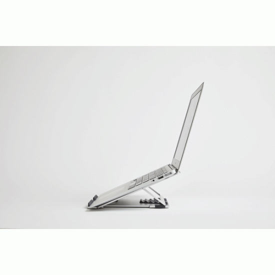 POUT EYES 3 ANGLE Aluminum portable laptop stand silver