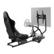 NanoRS RS160 Gaming Chair Racing Simulator Stand 3 in 1 PC Console Gamers Synthetic Leather Cover Steering Wheel Stand TV Bracket Up to 50