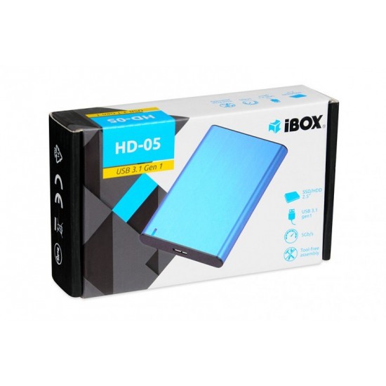 iBox HD-05 HDD/SSD enclosure Blue 2.5