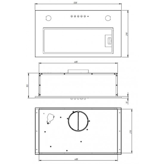 Akpo WK-7 MICRA 60 cooker hood Ceiling built-in White