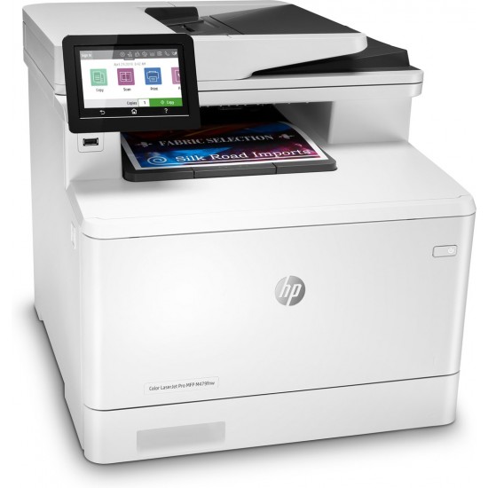 HP Color LaserJet Pro MFP M479fnw, Print, copy, scan, fax, email, Scan to email/PDF; 50-sheet uncurled ADF