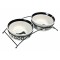 TRIXIE 24641 A set of ceramic bowls on a stand 0.6 l