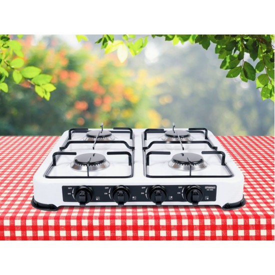 PROMIS KG400 Four-burner gas stove silver