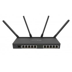 Mikrotik RB4011iGS+5HacQ2HnD-IN wireless router Gigabit Ethernet Dual-band (2.4 GHz / 5 GHz) Black