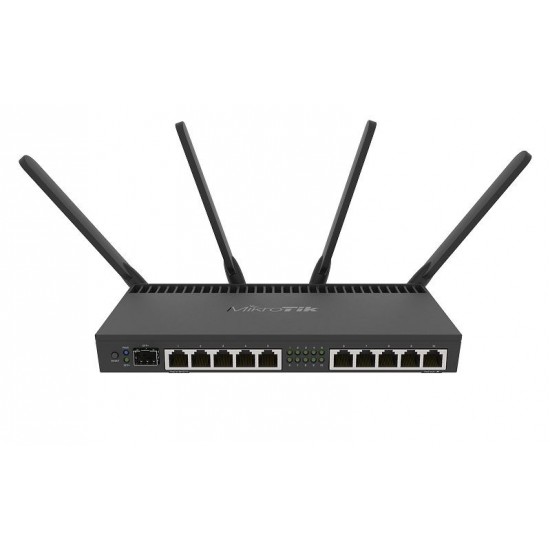 Mikrotik RB4011iGS+5HacQ2HnD-IN wireless router Gigabit Ethernet Dual-band (2.4 GHz / 5 GHz) Black