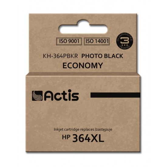 Actis KH-364PBKR Ink Cartridge (replacement for HP 364XL CB322EE; Standard; 12 ml; black, photo)