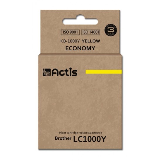 Actis KB-1000Y Ink Cartridge (replacement for Brother LC1000Y/LC970Y; Standard; 36 ml; yellow)