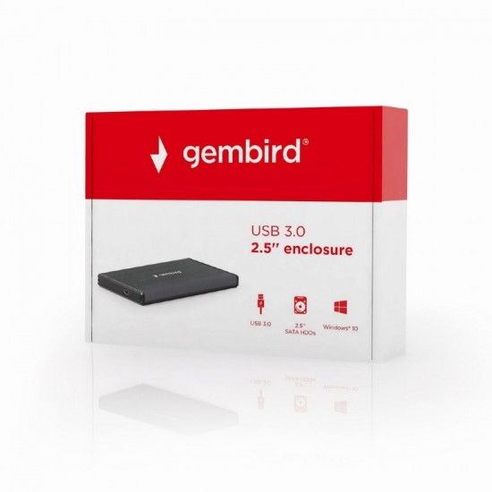 Gembird EE2-U3S-3 storage drive enclosure HDD enclosure Black 2.5