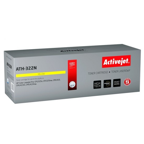 Activejet ATH-322N Toner (replacement for HP 128A CE322A; Supreme; 1300 pages; yellow)