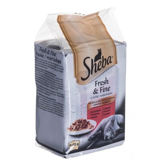 Sheba Fresh & Fine Mini Meat Dishes in Sauce 6 x 50g