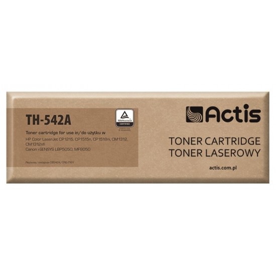 Actis TH-542A toner (replacement for HP 125A CB542A, Canon CRG-716Y; Standard; 1500 pages; yellow)