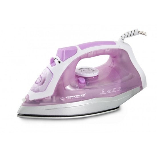 Esperanza EHI004 iron Dry & Steam iron Ceramic soleplate 2400 W Purple, White