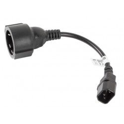 Lanberg CA-C14E-10CC-0018-BK power cable Black  C14 coupler