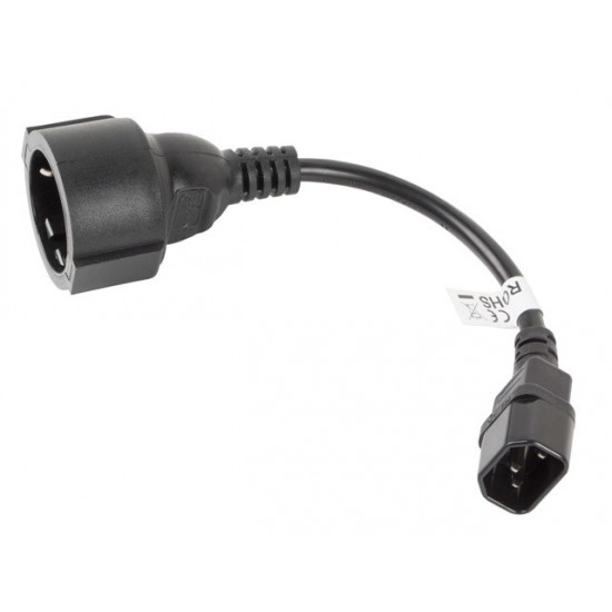 Lanberg CA-C14E-10CC-0018-BK power cable Black  C14 coupler