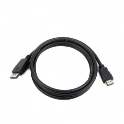 Gembird CC-DP-HDMI-10M DisplayPort to HDMI cable (not bi-directional), 10m, black