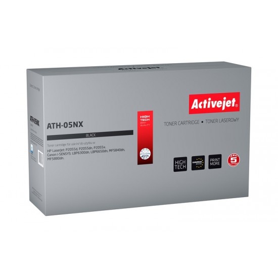 Activejet ATH-05NX Toner (replacement for HP 05X CE505X, Canon CRG-719H; Supreme; 6500 pages; black)