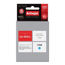 Activejet ACC-551CN Ink cartridge (replacement for Canon CLI-551C; Supreme; 15 ml; cyan)