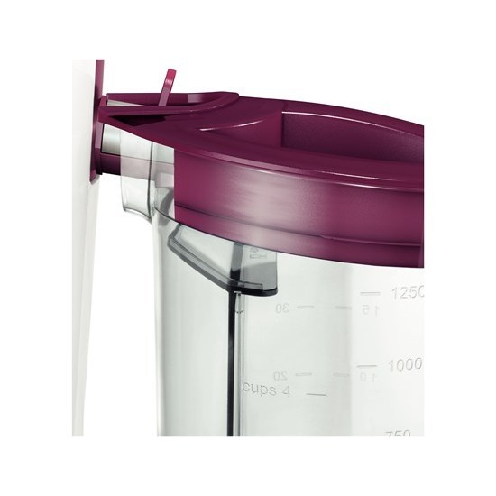 Bosch MES25C0 juice maker Centrifugal juicer 700 W Cherry (fruit), Transparent, White