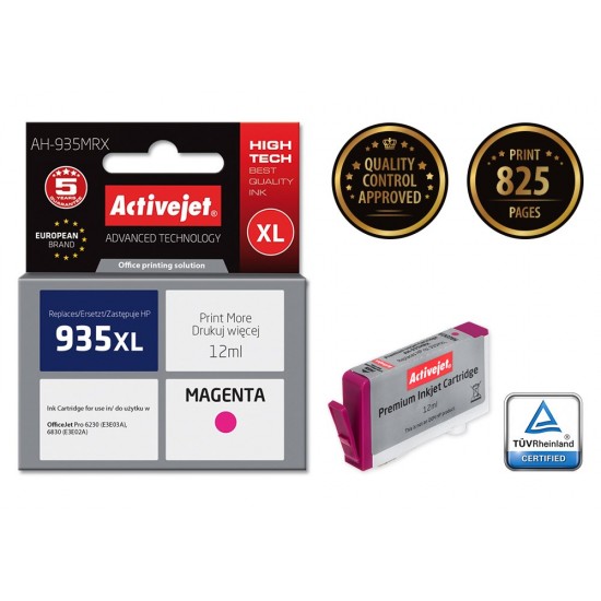 Activejet AH-935MRX ink (replacement for HP 935XL C2P25AE; Premium; 12 ml; magenta)