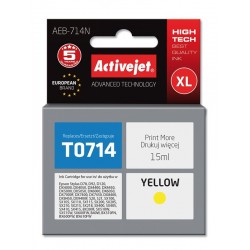 Activejet AEB-714N Ink cartridge (replacement for Epson T0714, T0894, T1004; Supreme; 15 ml; yellow)