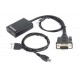 Gembird A-VGA-HDMI-01 video cable adapter 0.15 m HDMI Type A (Standard) VGA (D-Sub) Black