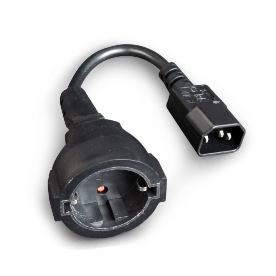 Gembird PC-SFC14M-01 power adapter IEC320 C14 -> SCHUKO (F) on a 15 cm cable