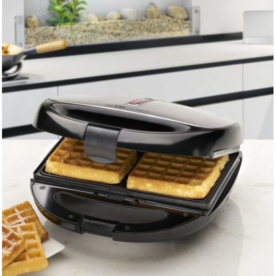 Clatronic ST/WA 3670 sandwich maker 800 W Black, Stainless steel