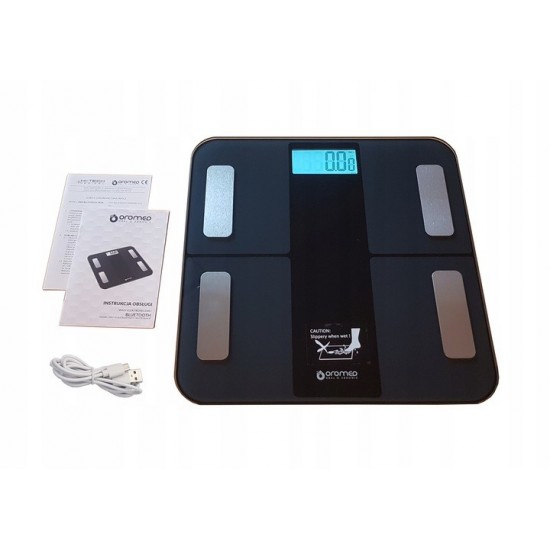 Oromed ORO-SCALE BLUETOOTH BLACK Electronic personal scale Square