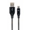 Gembird CC-USB2B-AMCM-2M-BW USB cable USB 2.0 USB A USB C Black, White