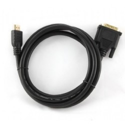 Gembird 1.8m, HDMI/DVI, M/M DVI-D Black