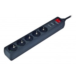 Gembird SPG5-C-5 power extension 1.5 m 5 AC outlet(s) Black