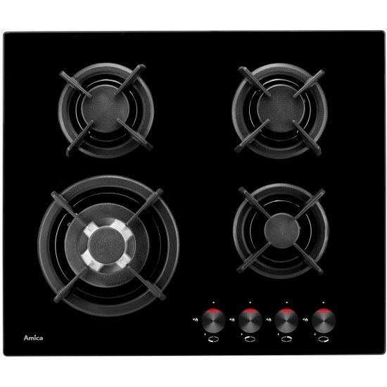 Amica PG6411SR hob Black Built-in Gas 4 zone(s)