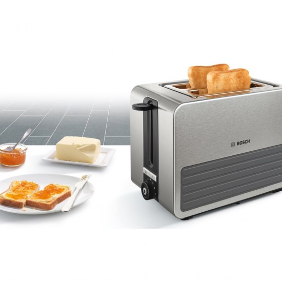 Bosch TAT7S25 toaster 2 slice(s) Black,Grey 1050 W