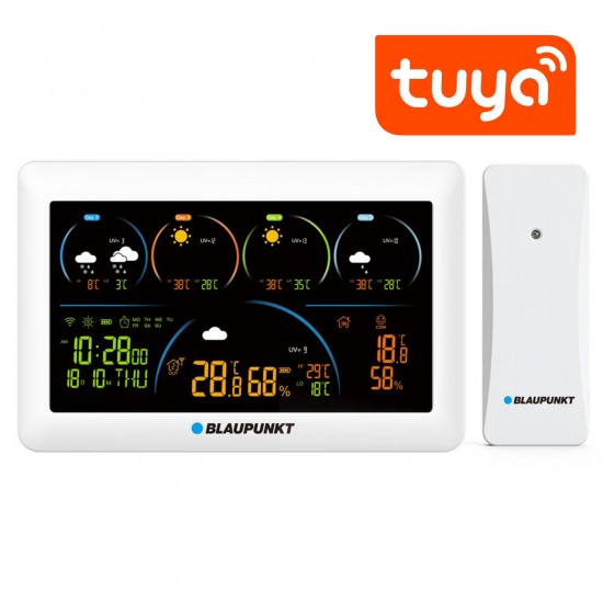 BLAUPUNKT ΜΕΤΕΩΡΟΛΟΓΙΚΟΣ ΣΤΑΘΜΟΣ 6,7" ΜΕ TUYA APP ΛΕΥΚΟ WS50WH